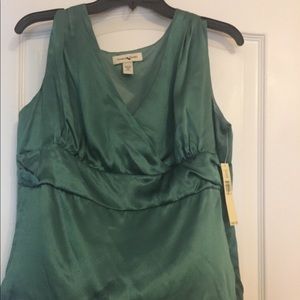 New Satiny Green Tank. Size 14